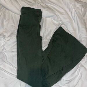 Elegant Forest Green Flare Jeans